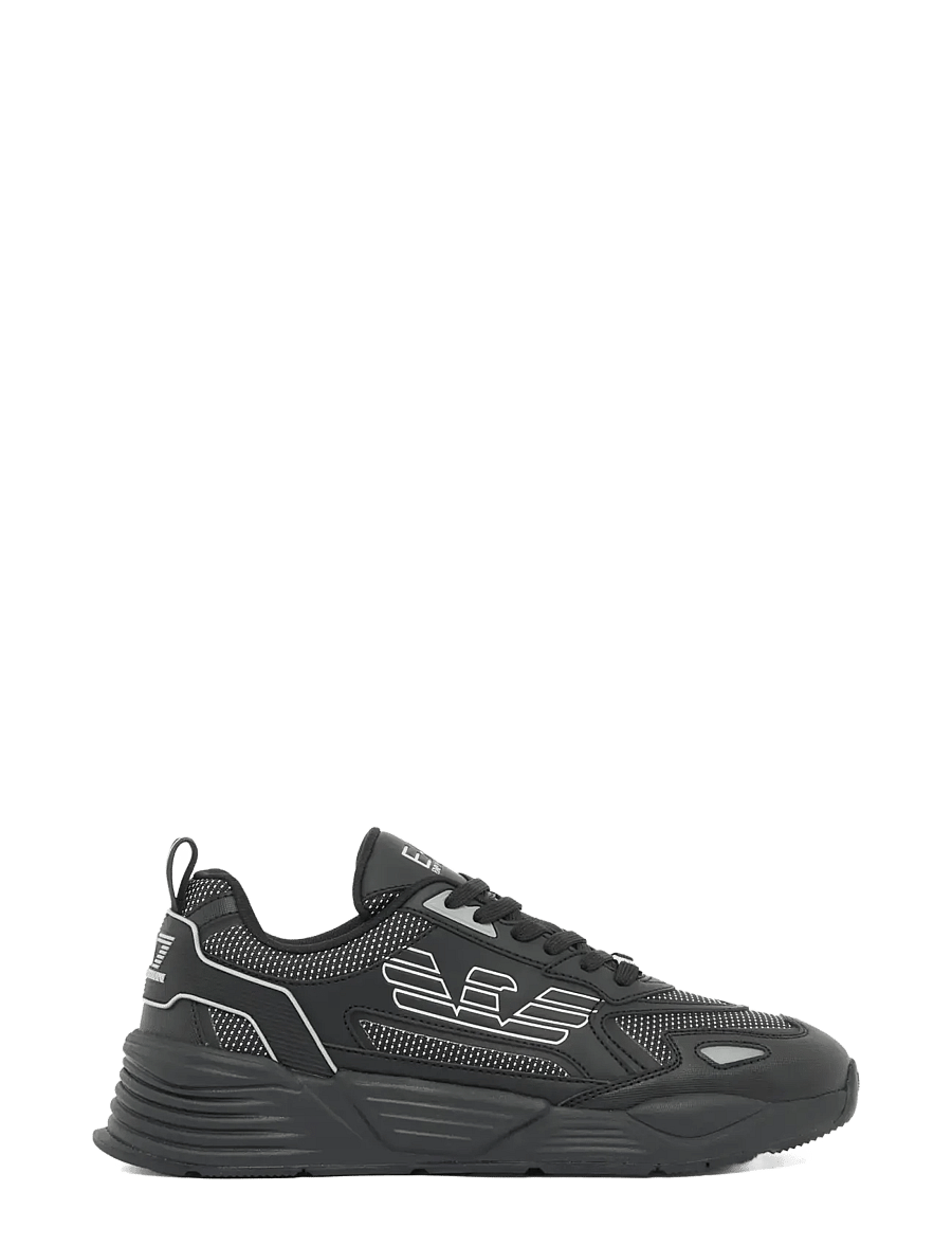 EA7 - SNEAKER - låga sneakers - triple black-silver - 1
