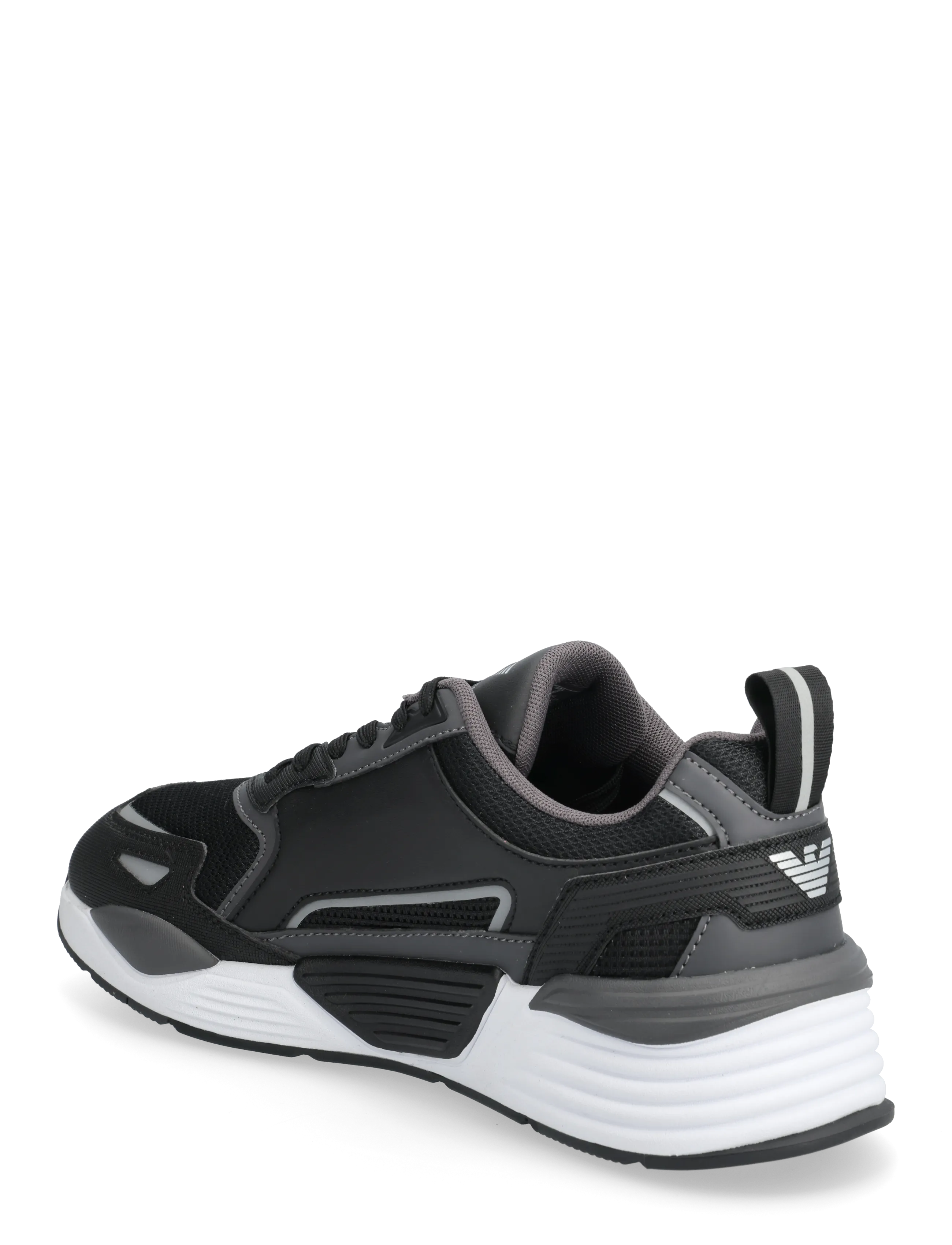 EA7 - SNEAKER - niedriger schnitt - black-asphalt+silver - 2