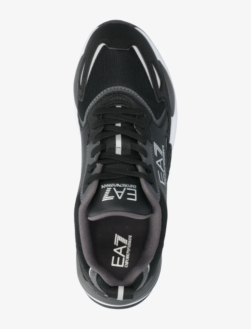 EA7 - 7X000308 - låga sneakers - black-asphalt+silver - 3