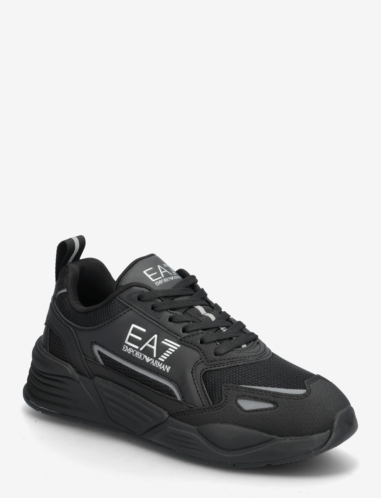 EA7 - SNEAKER - low tops - triple black+silver - 0