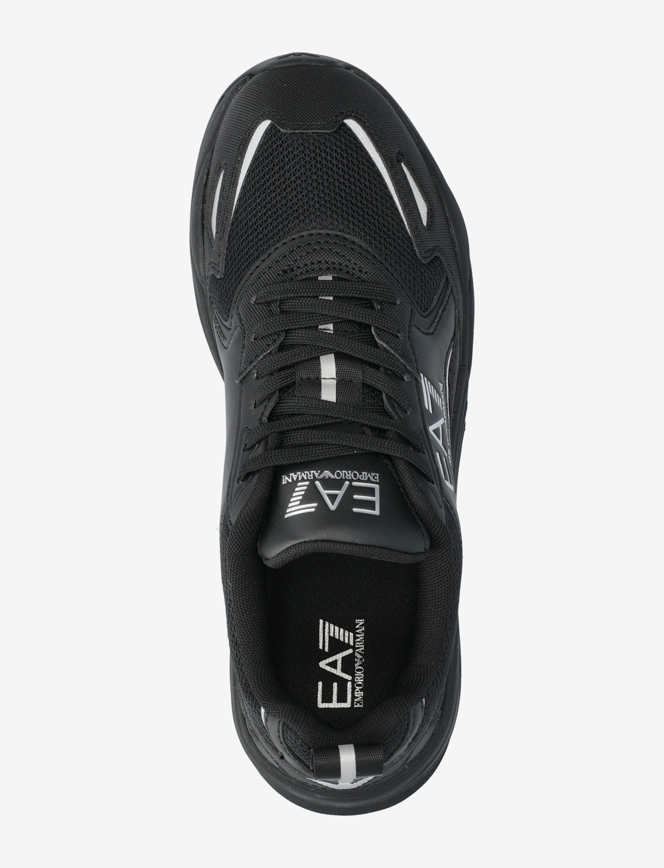 EA7 - SNEAKER - low tops - triple black+silver - 3