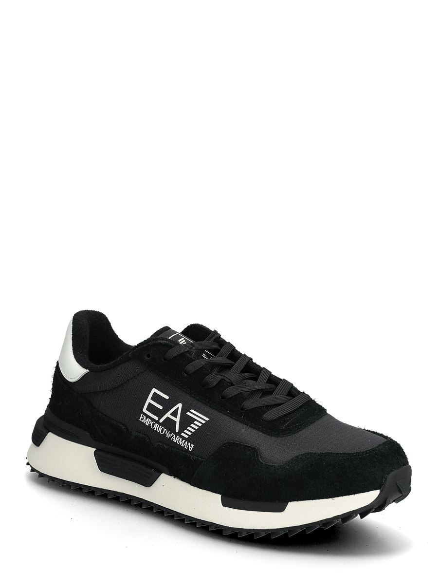 EA7 - SNEAKER - korkeavartiset tennarit - full black-white - 0