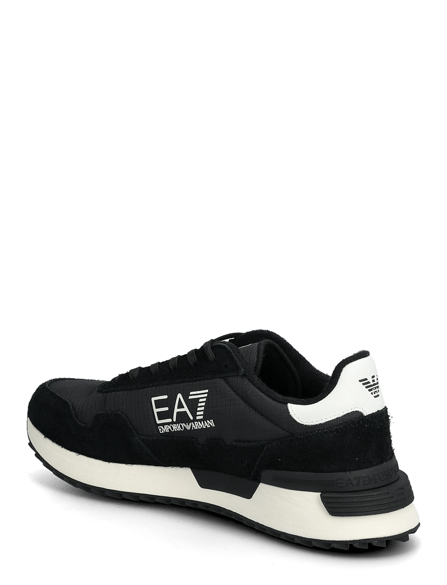 EA7 - SNEAKER - korkeavartiset tennarit - full black-white - 2