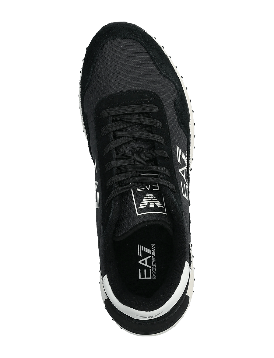 EA7 - SNEAKER - korkeavartiset tennarit - full black-white - 3