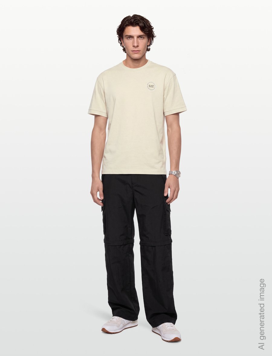 EA7 - T-SHIRT - kurzärmelige t-shirts - almond milk - 0