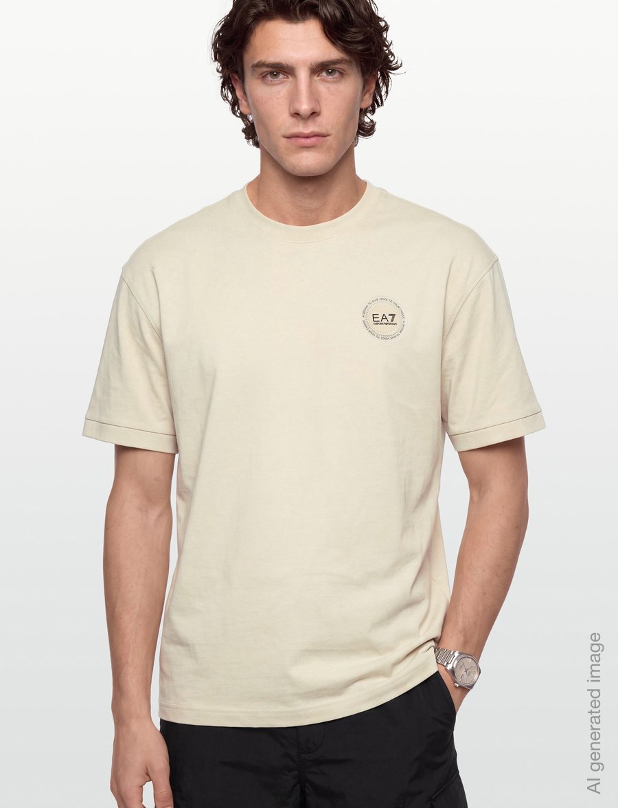 EA7 - T-SHIRT - kurzärmelige t-shirts - almond milk - 3