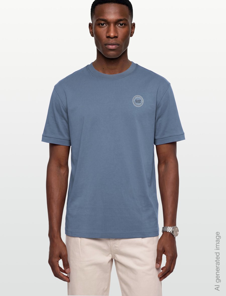 EA7 - T-SHIRT - kortærmede t-shirts - china blue - 3