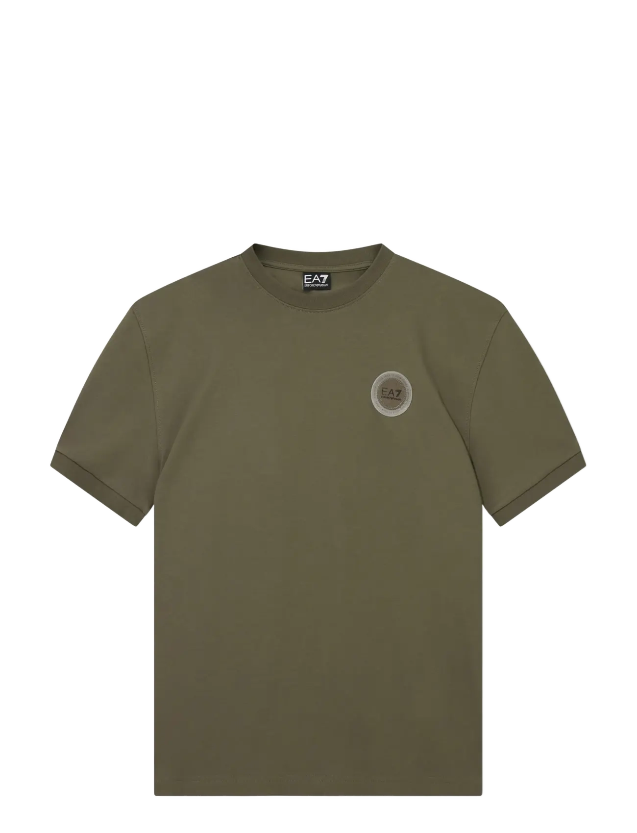 EA7 T-Shirt, L, T-shirts, Khakigrün - Short-sleeved, Männerswear