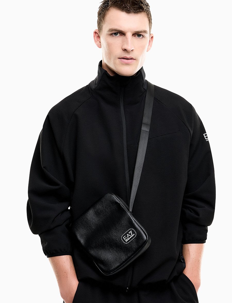 EA7 - SHOULDER BAG - axelremsväskor - black - 0