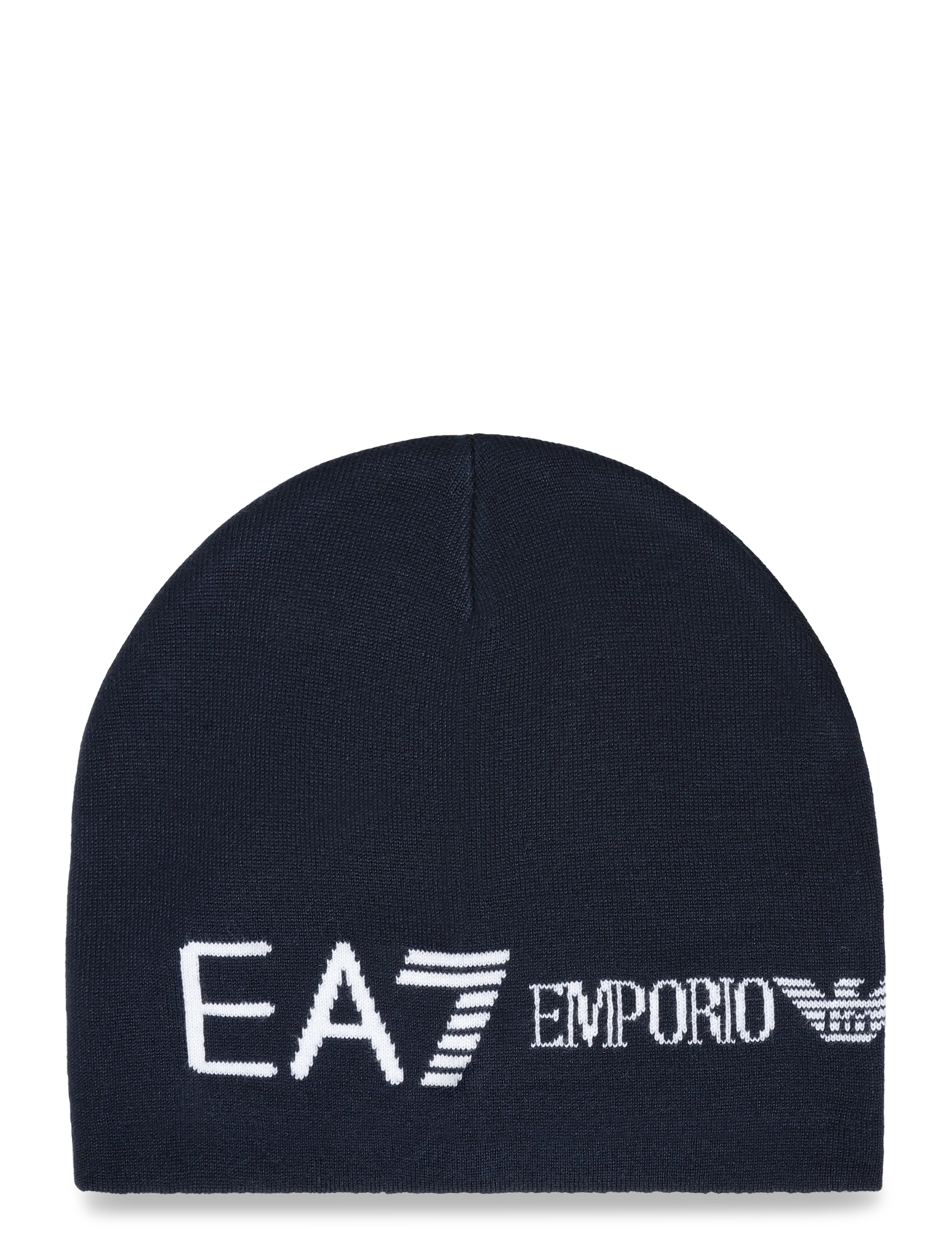 EA7 BEANIE HAT - Czapki i Kapelusze - ARMANI BLU / WHITE / navy