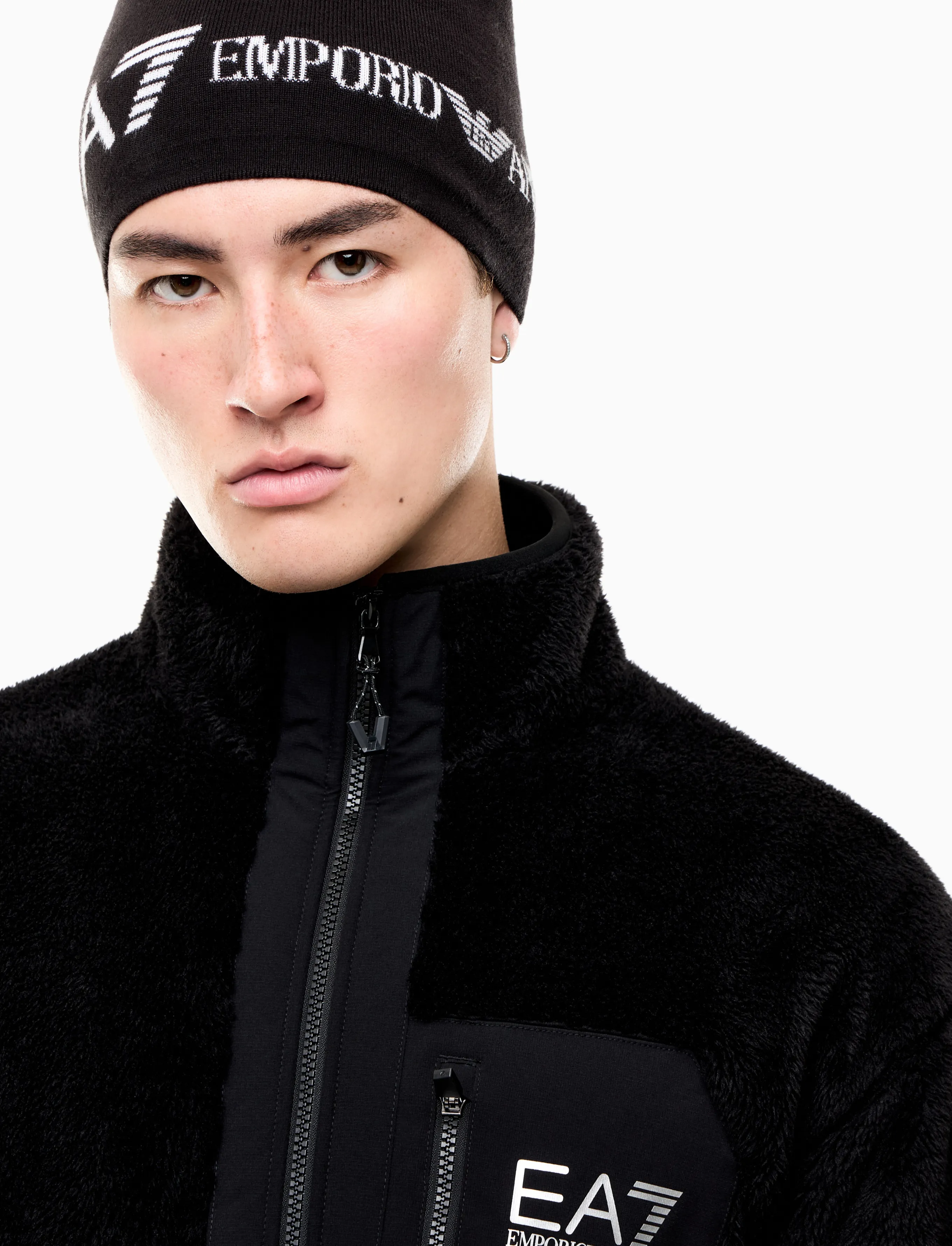 EA7 Beanie Hat, S, Headwear, Schwarz - Beanies, Männerswear