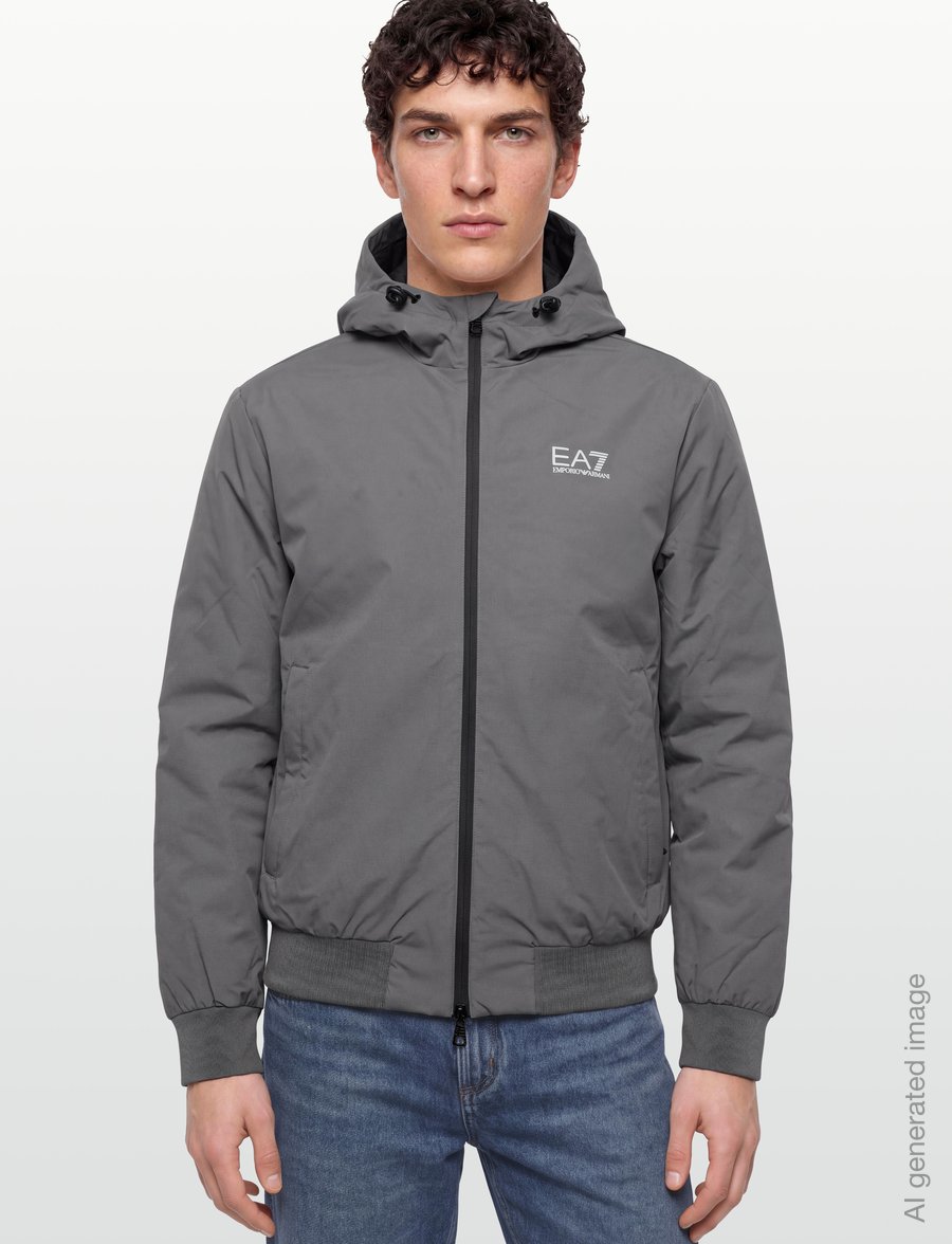 EA7 - BOMBER JACKET - sügisjoped - pewter - 3
