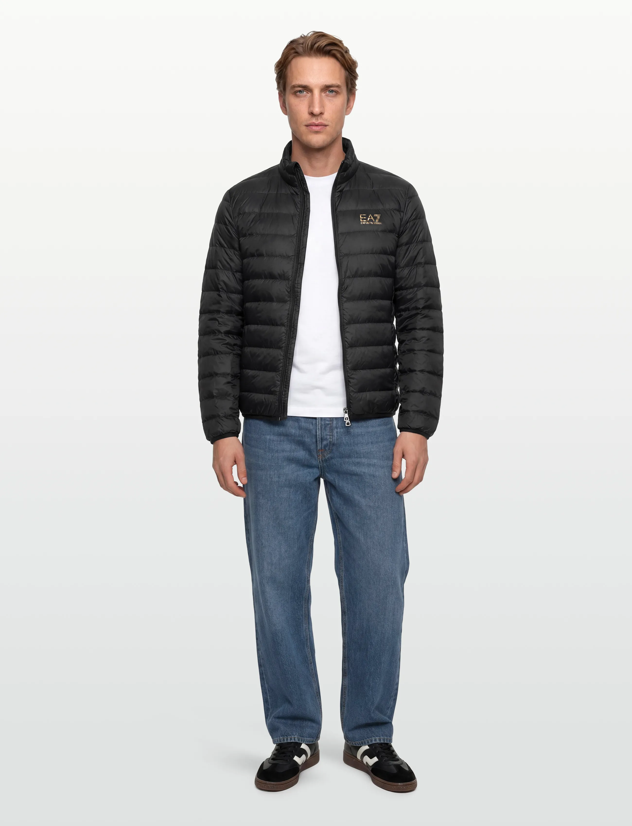 EA7 Down Jacket, XS, Jackets, Schwarz - Light Männerswear