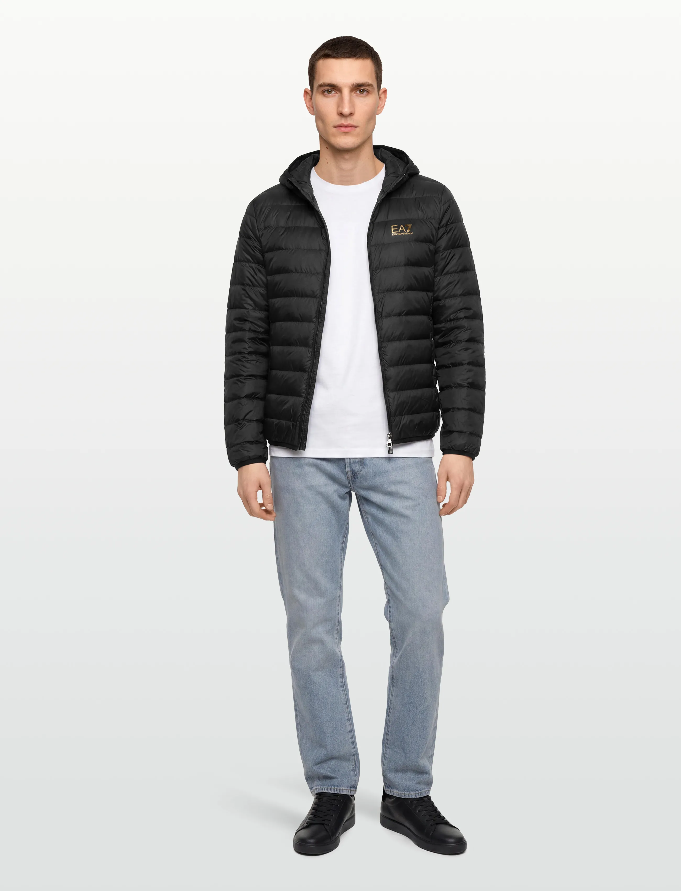 EA7 Down Jacket, M, Jackets, Schwarz - Light Männerswear