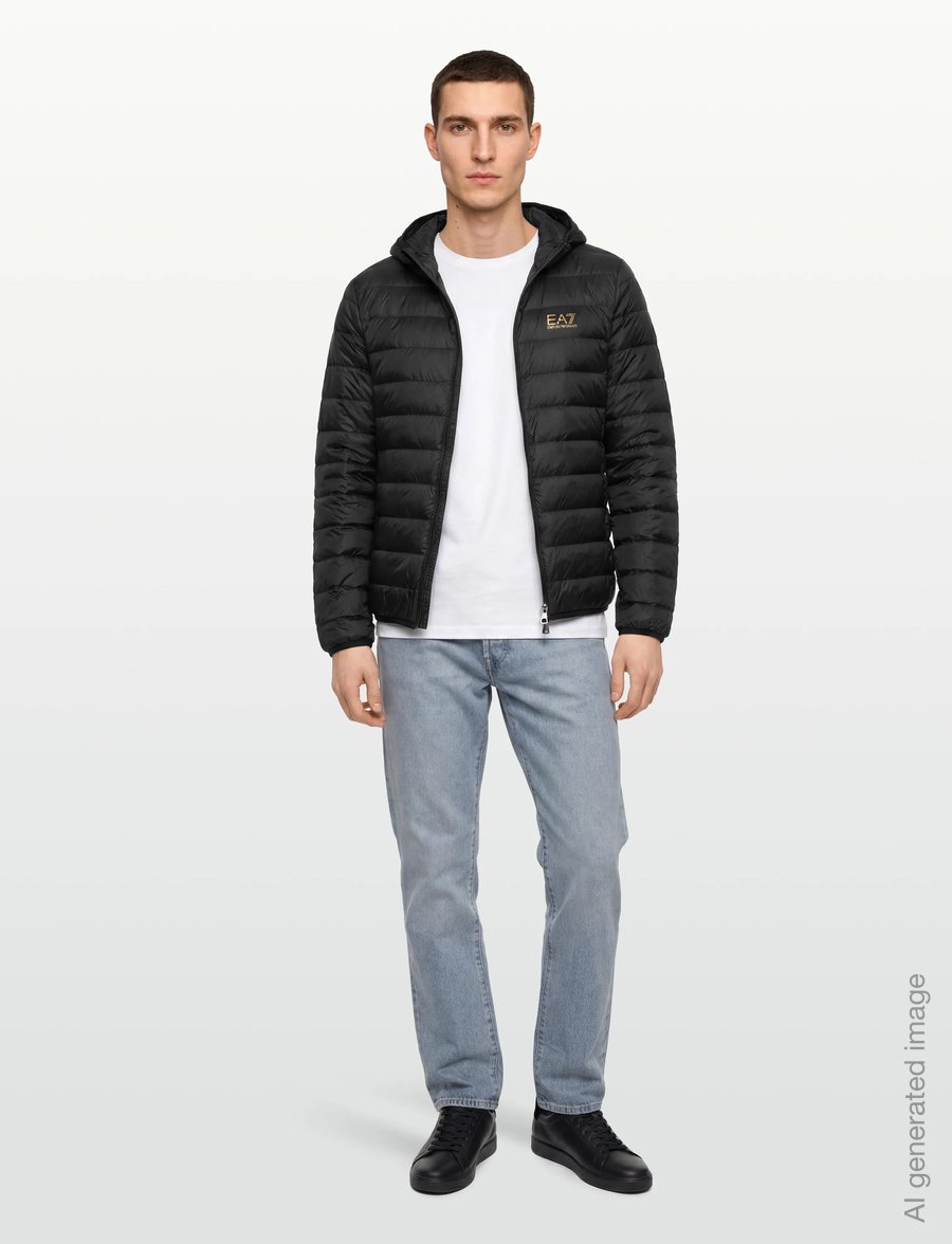 EA7 - DOWN JACKET - herbstjacken - black - 0