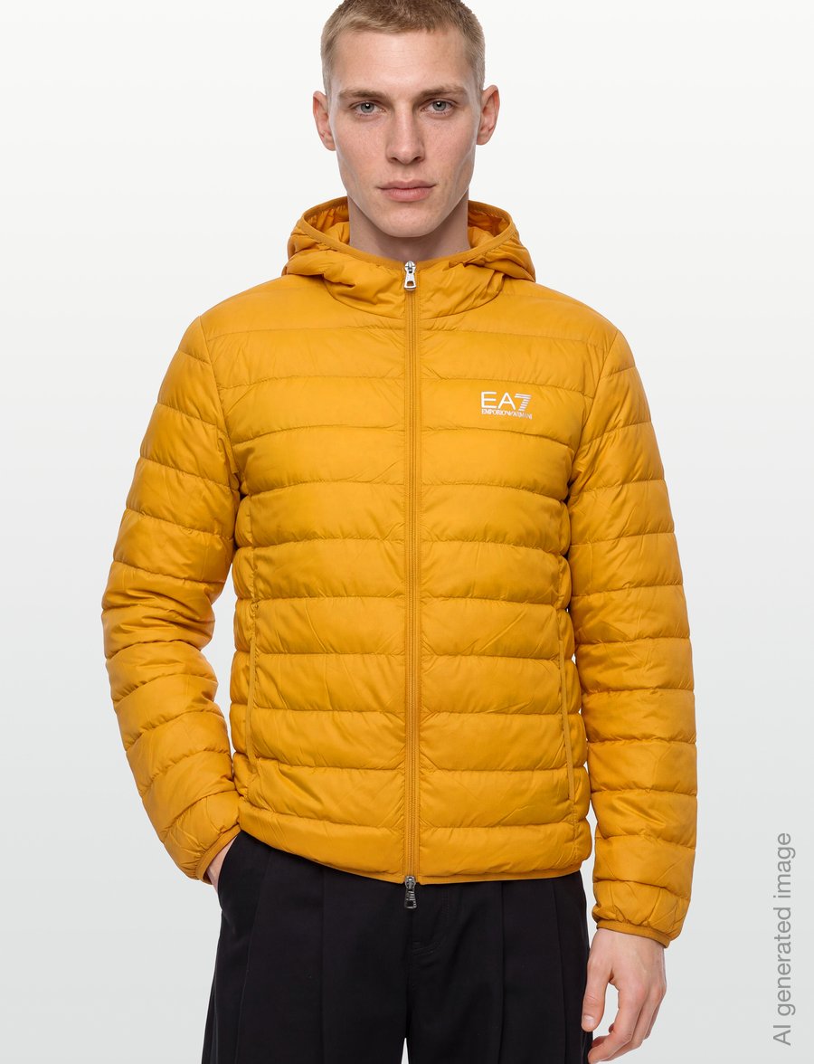 EA7 - DOWN JACKET - rudeninės striukės - golden yellow - 3