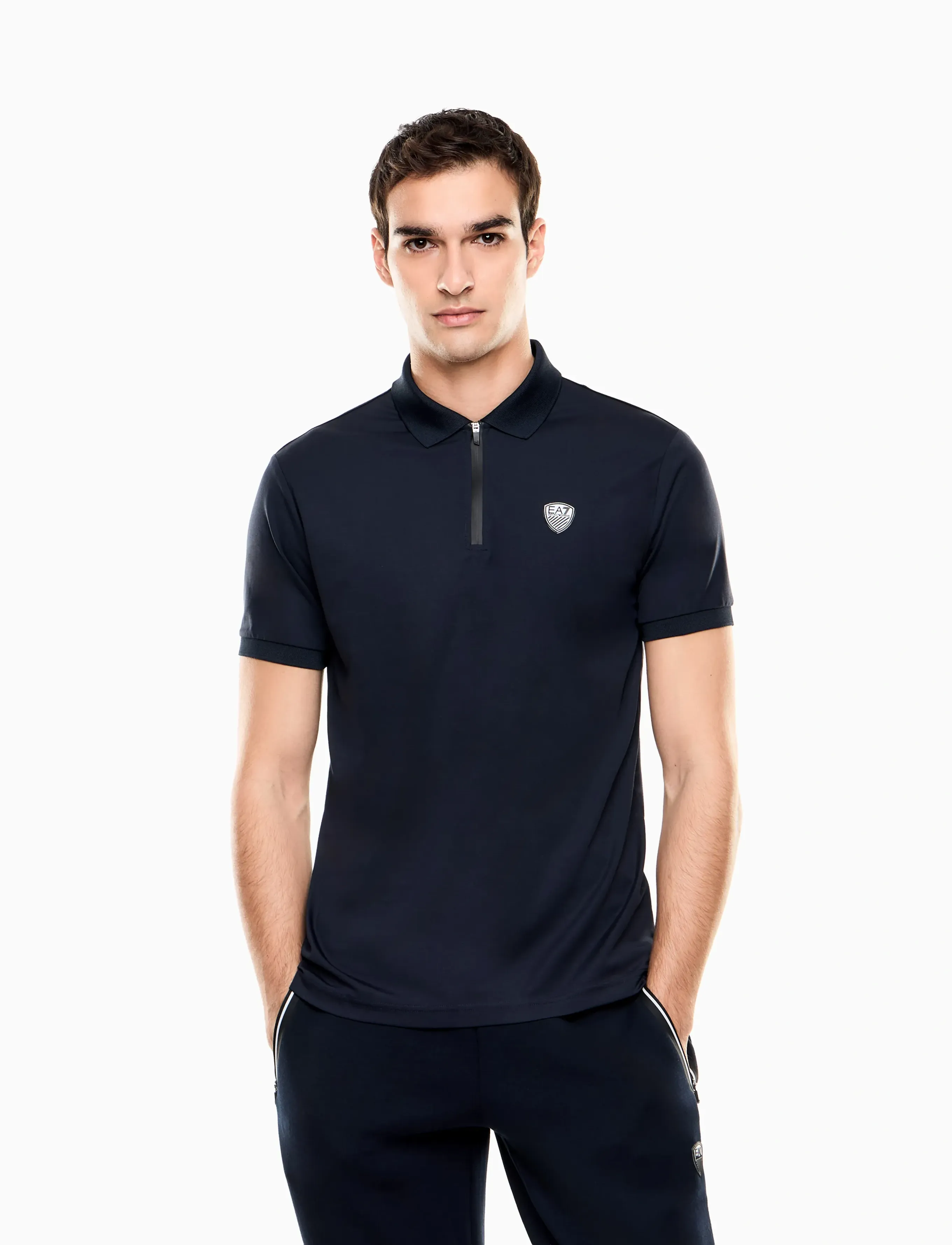 EA7 Polo Shirt, L, Polos, Marineblau - Short-sleeved, Männerswear