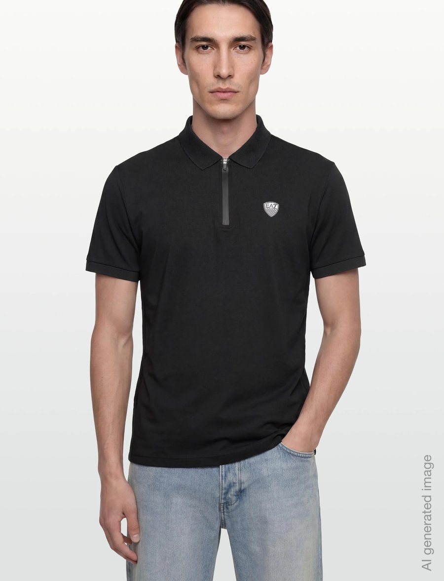 EA7 - POLO SHIRT - short-sleeved polos - black - 3