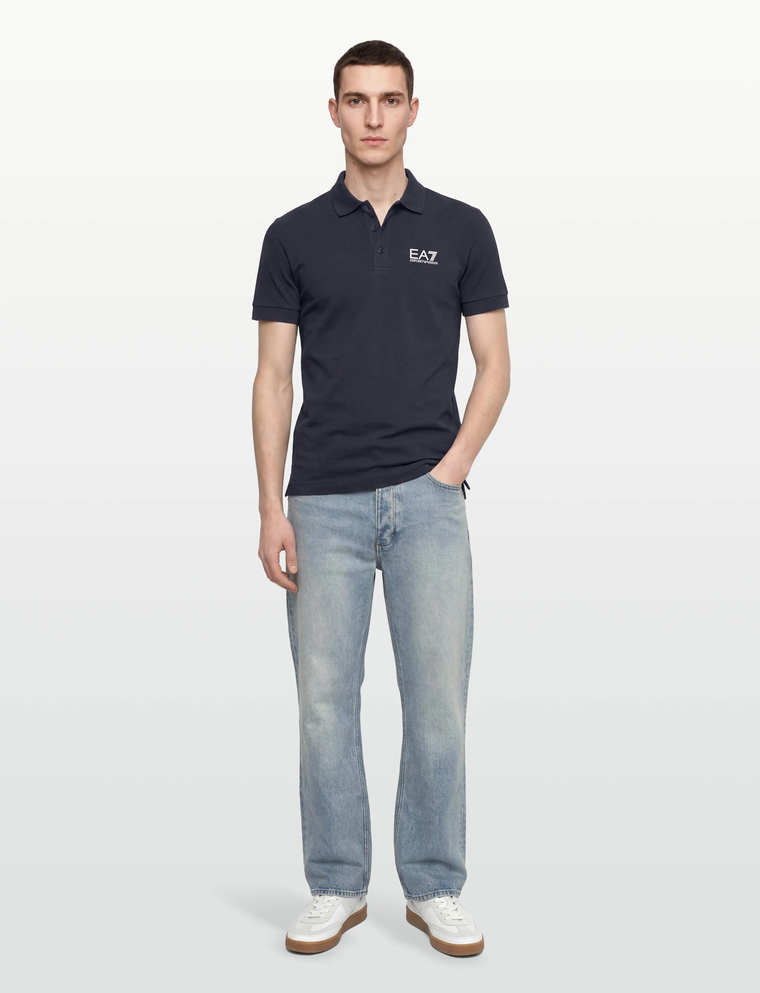 EA7 Polo Shirt, XL, Polos, Marineblau - Short-sleeved, Männerswear