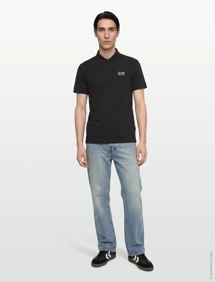 EA7 - POLO SHIRT - kortärmade pikéer - black - 0