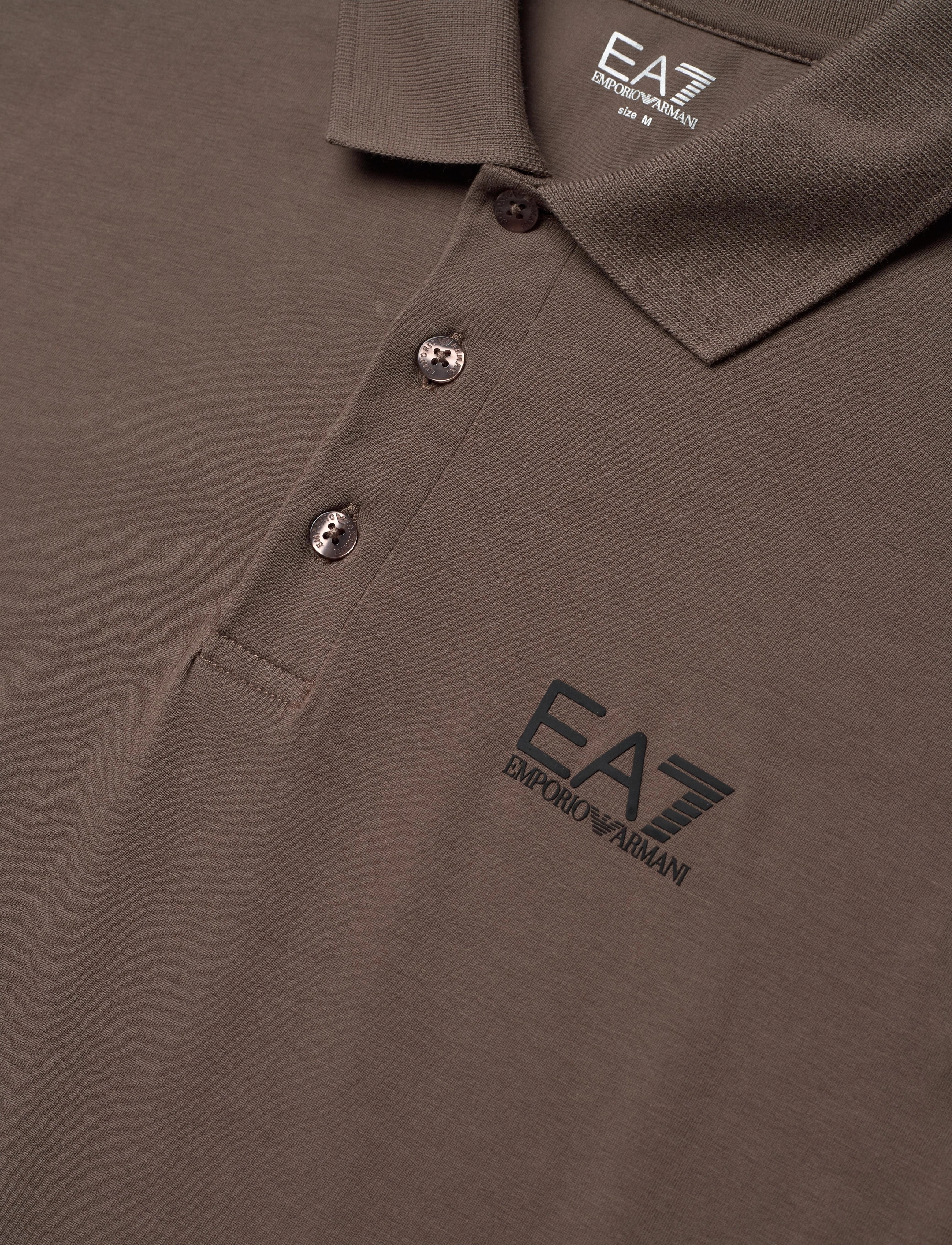 EA7 - POLO SHIRT - short-sleeved polos - chocolate chip - 2