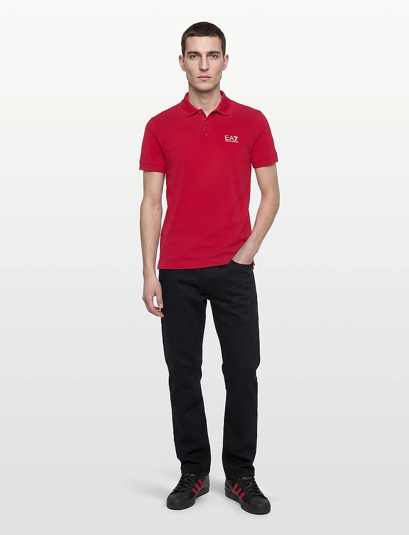 EA7 - POLO SHIRT - kortærmede poloer - haute red - 0