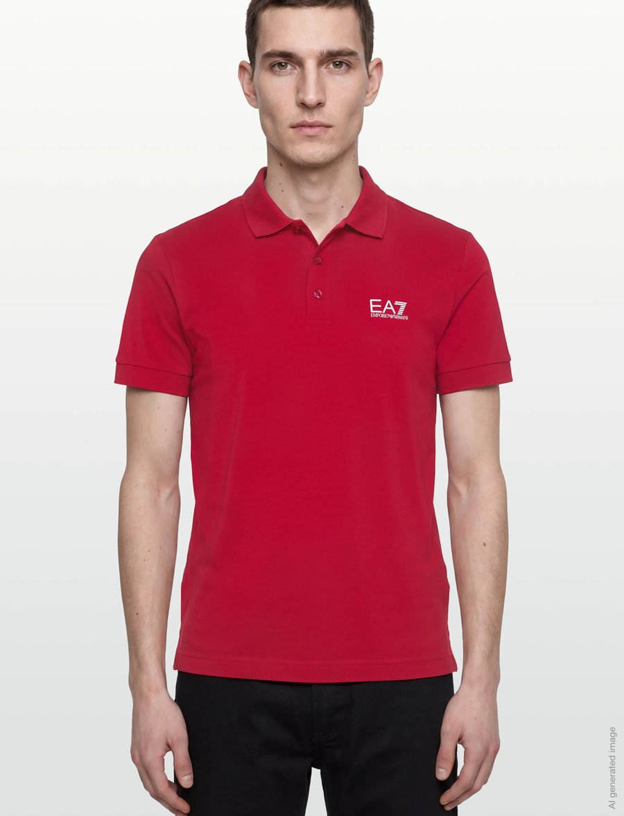 EA7 - POLO SHIRT - kortärmade pikéer - haute red - 3