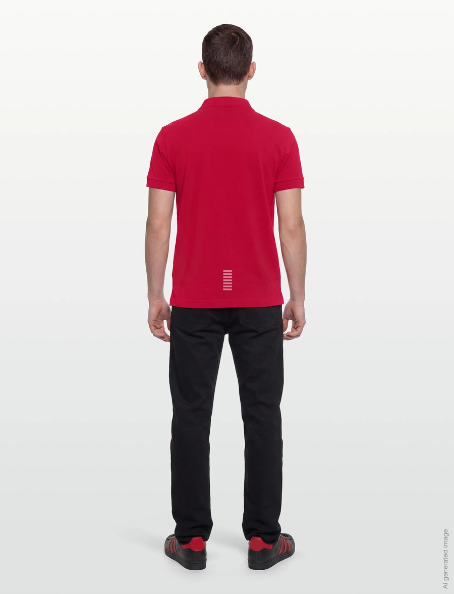 EA7 - POLO SHIRT - kortärmade pikéer - haute red - 4