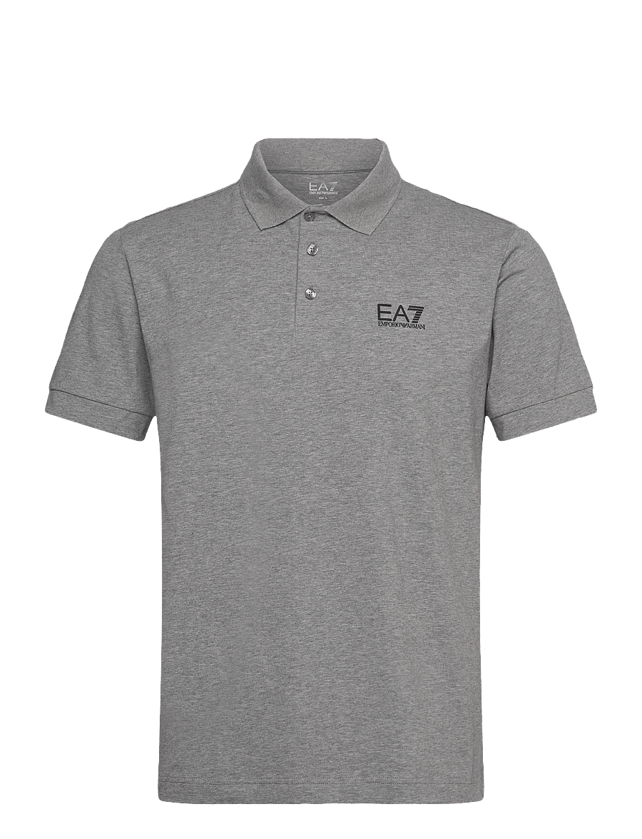 EA7 - POLO SHIRT - kortærmede poloer - med.grey mel - 0