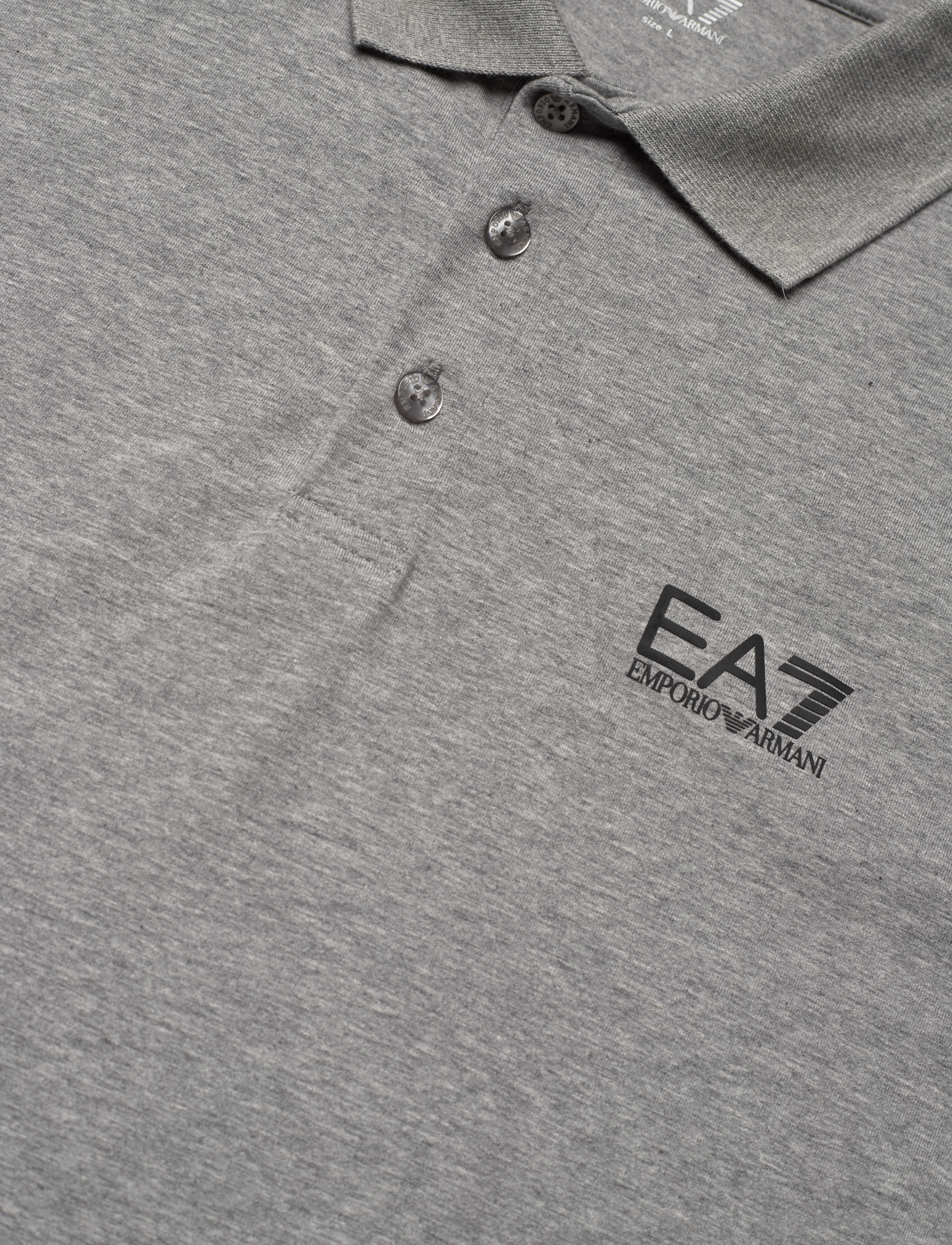 EA7 - POLO SHIRT - kortærmede poloer - med.grey mel - 2
