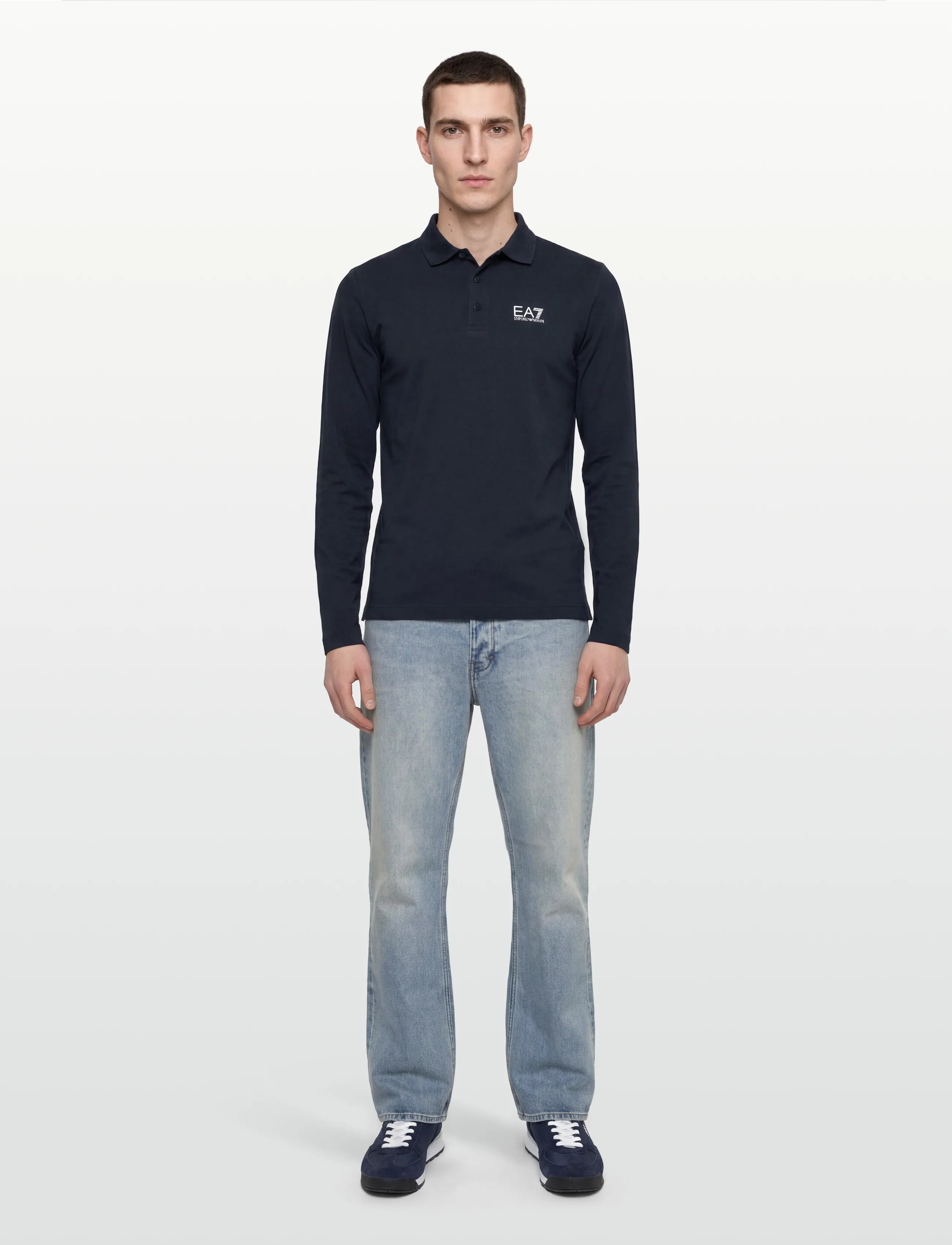 EA7 Polo Shirt, XXL, Polos, Marineblau - Long-sleeved, Männerswear