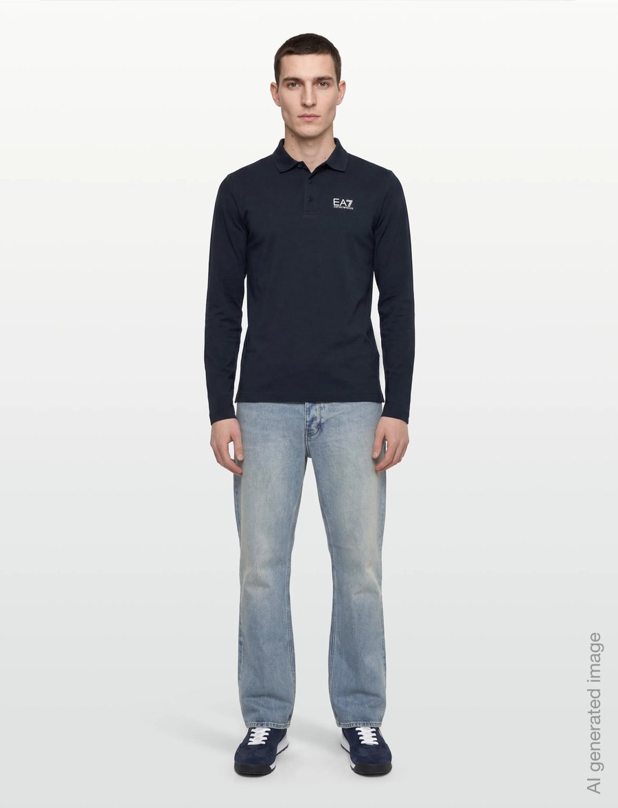EA7 - POLO SHIRT - langärmelig - armani blue - 0