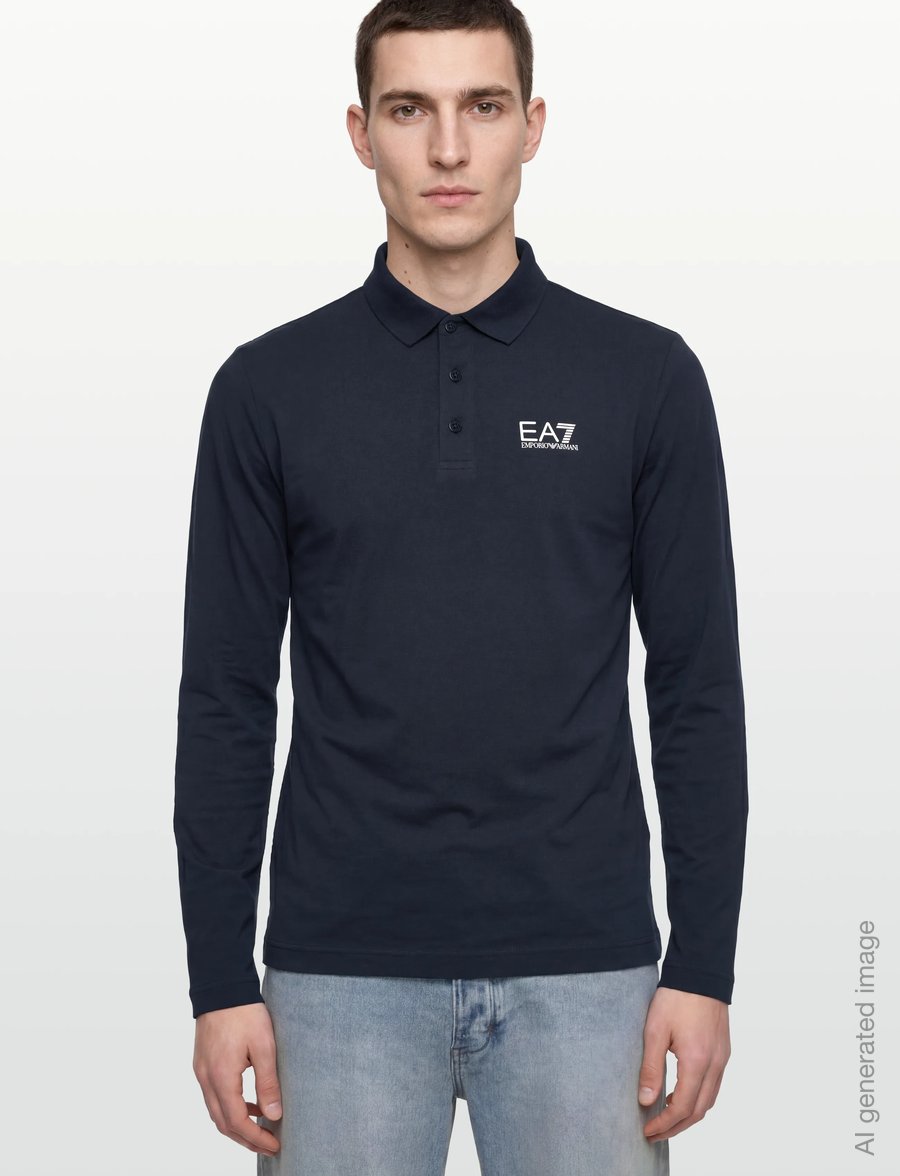 EA7 - POLO SHIRT - langärmelig - armani blue - 3