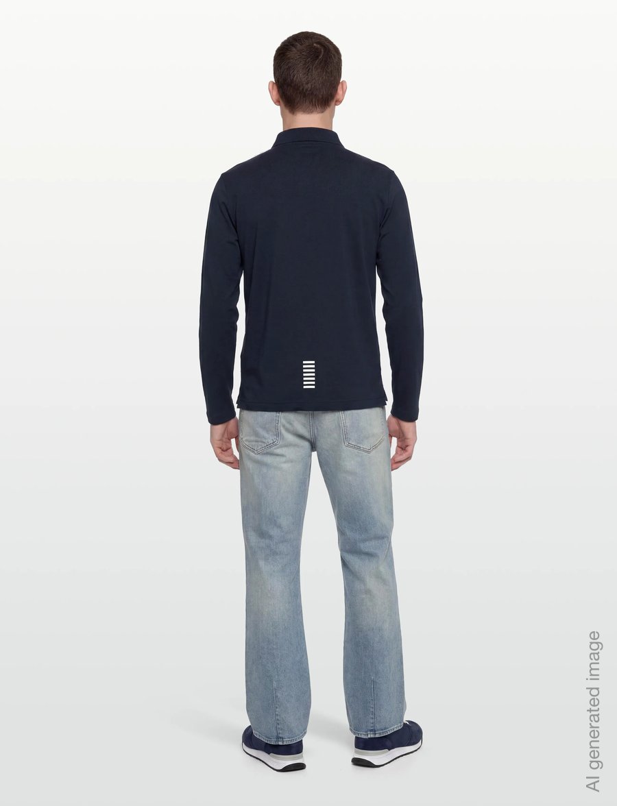 EA7 - POLO SHIRT - langärmelig - armani blue - 4