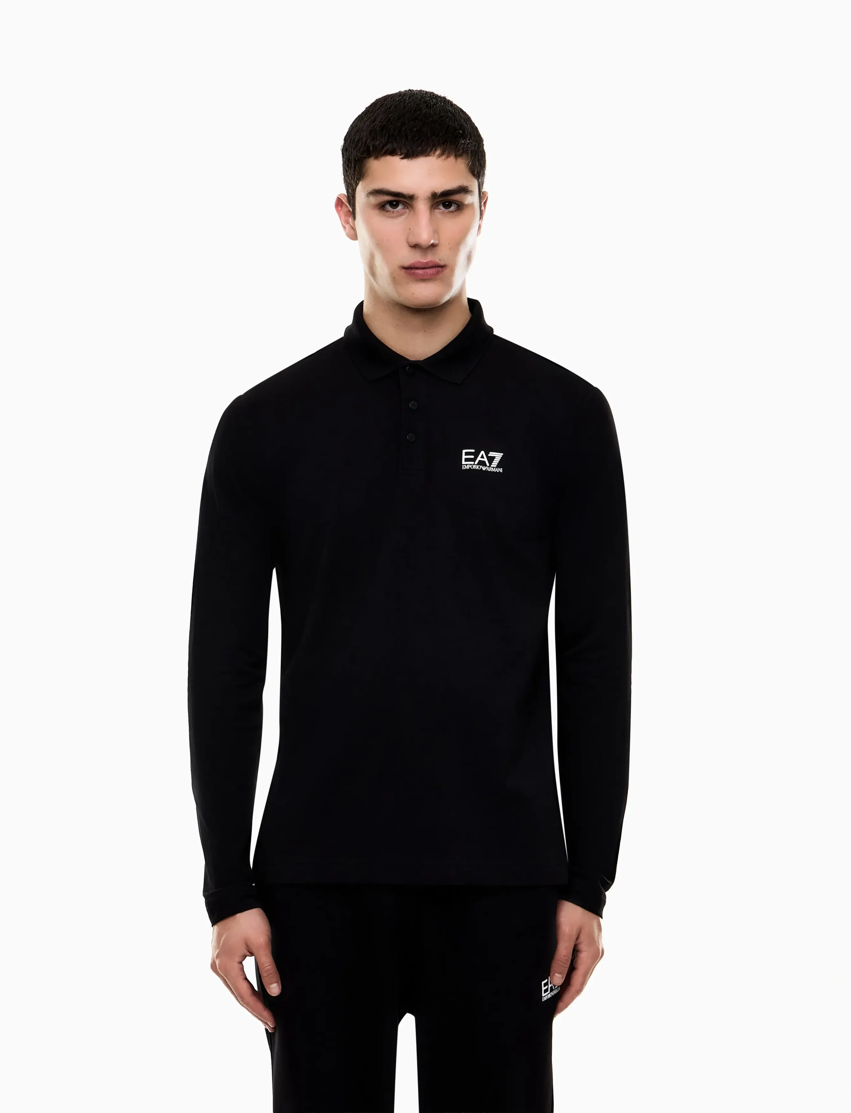 EA7 Polo Shirt, XS, Polos, Schwarz - Long-sleeved, Männerswear