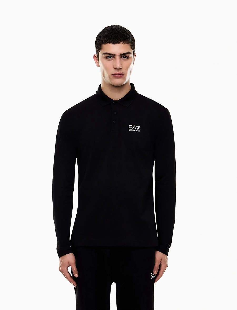 EA7 - POLO SHIRT - langärmelig - black - 0