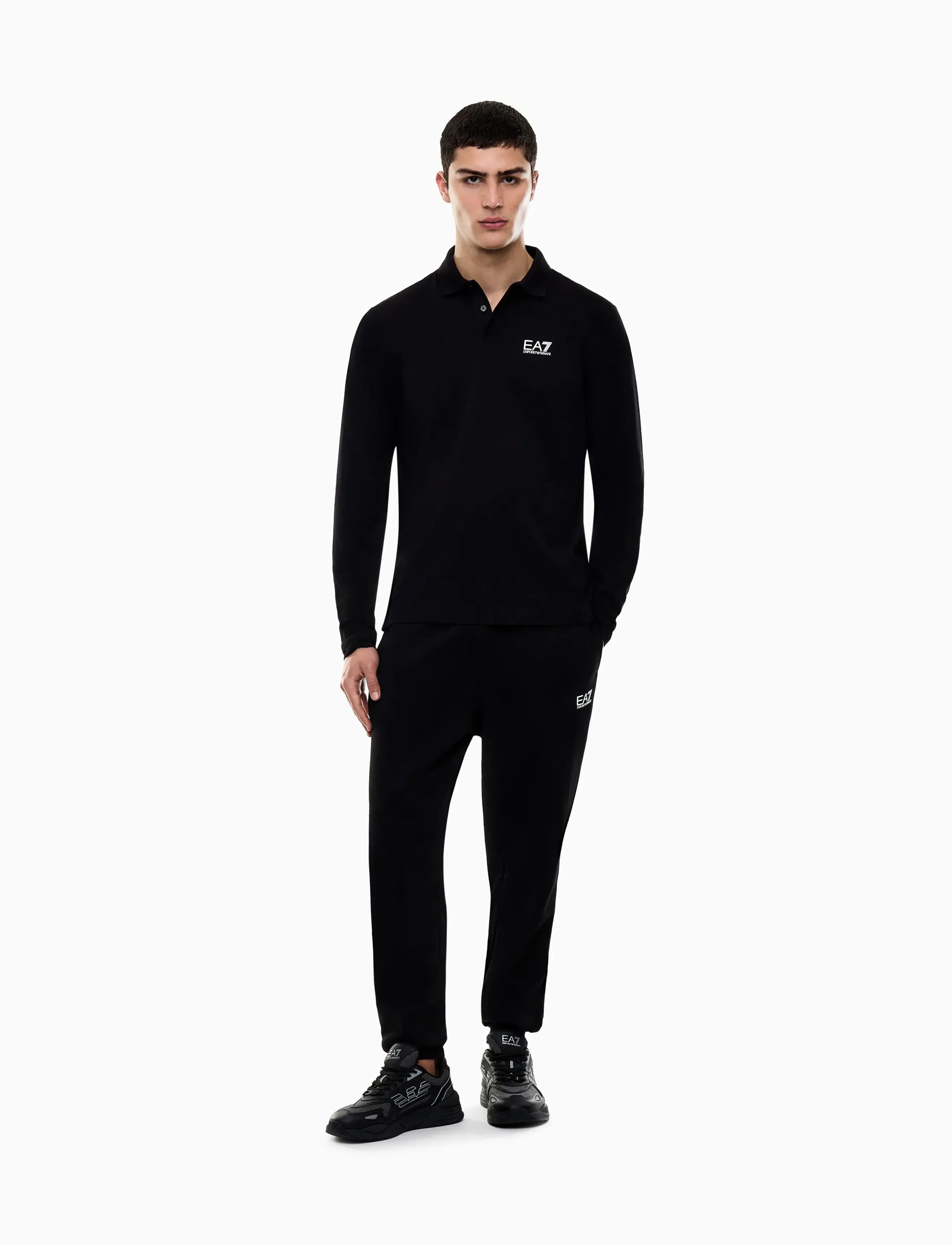 EA7 - POLO SHIRT - long-sleeved polos - black - 4
