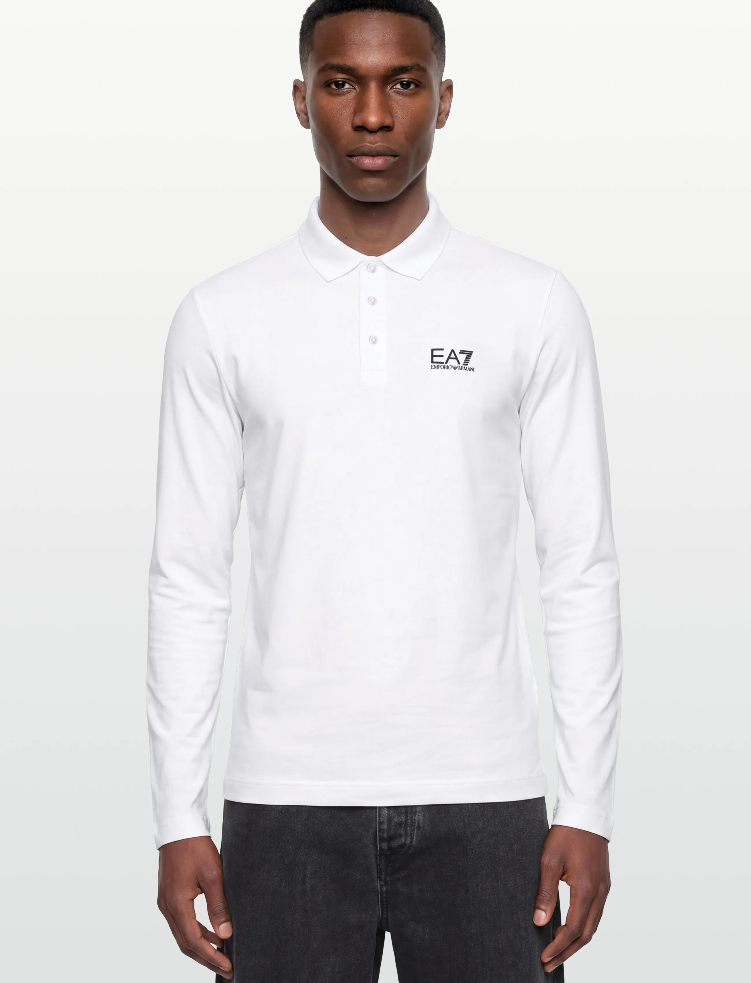 EA7 - POLO SHIRT - long-sleeved polos - white - 3