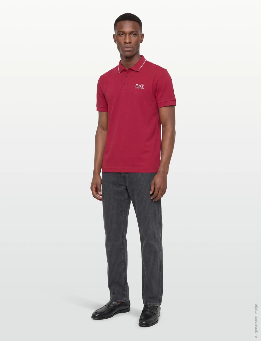 EA7 - POLO SHIRT - kortärmade pikéer - haute red - 0