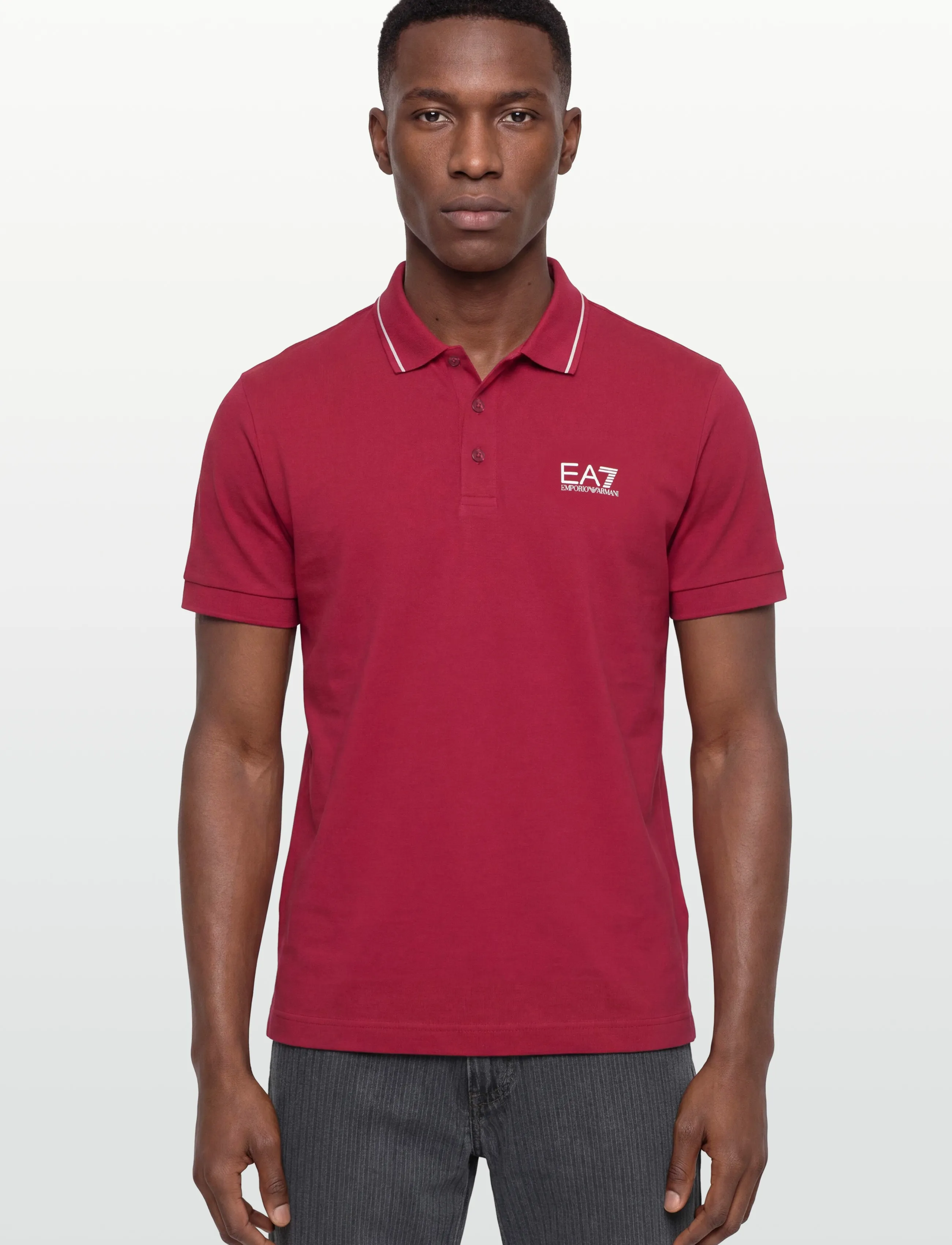 EA7 - POLO SHIRT - kortärmade pikéer - haute red - 3
