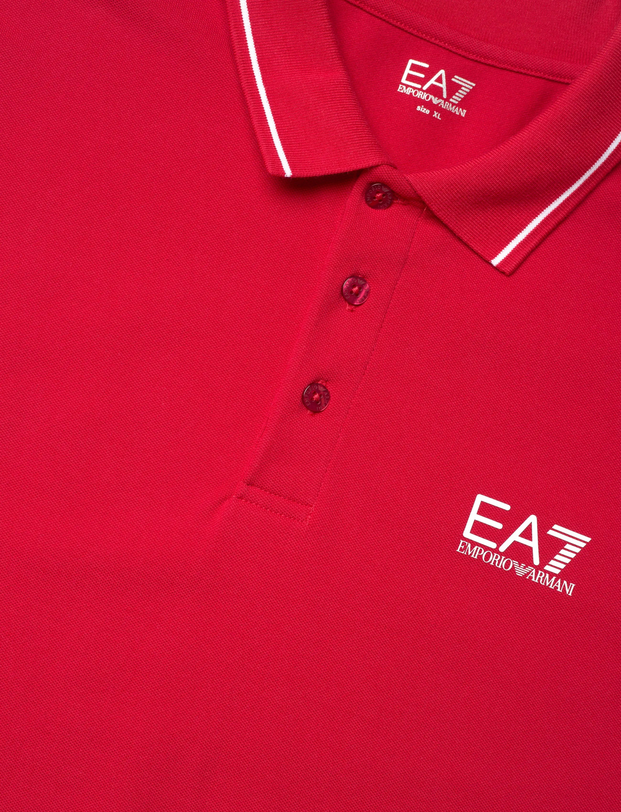 EA7 - POLO SHIRT - kortärmade pikéer - haute red - 5