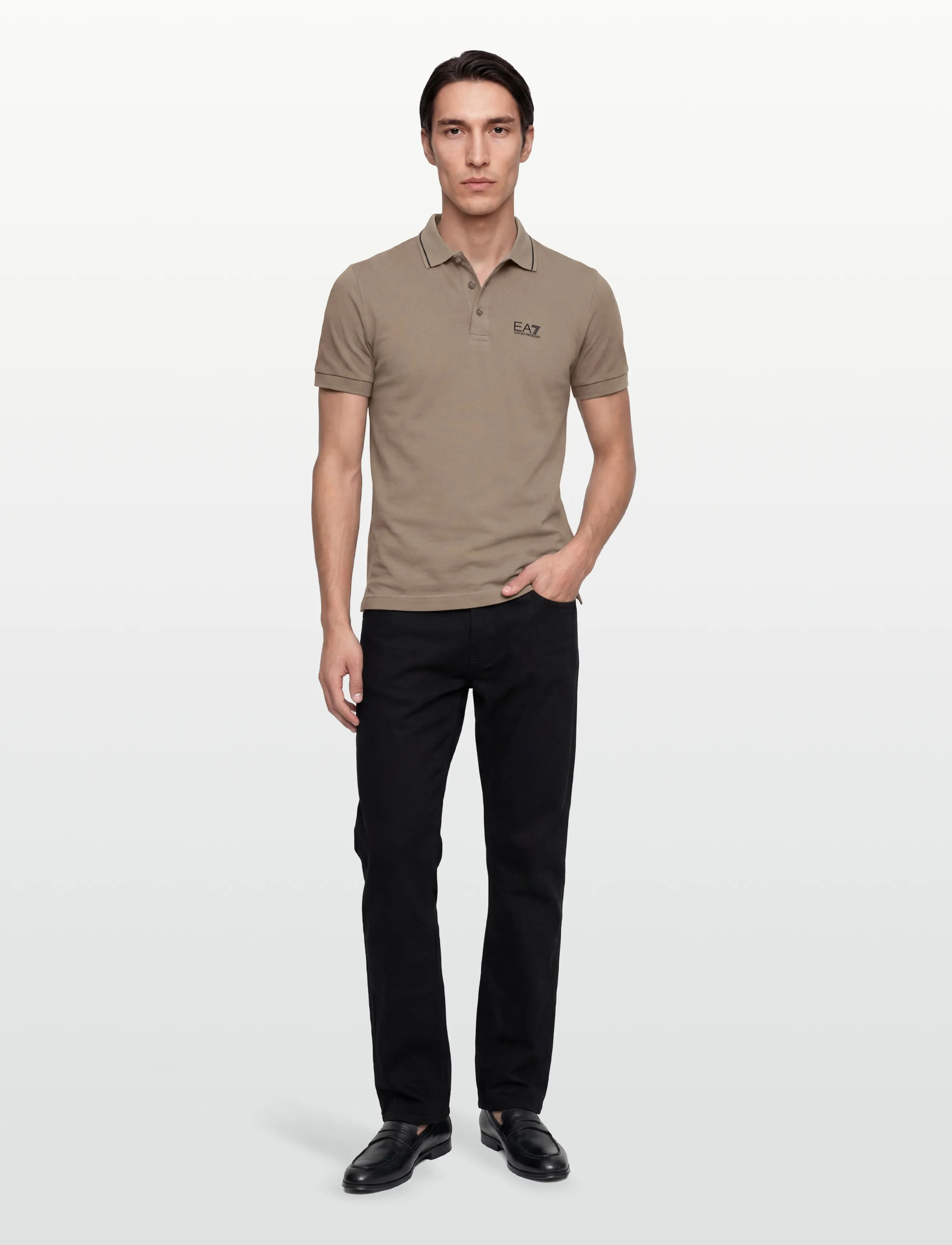 EA7 Polo Shirt, XXL, Polos, Braun - Short-sleeved, Männerswear