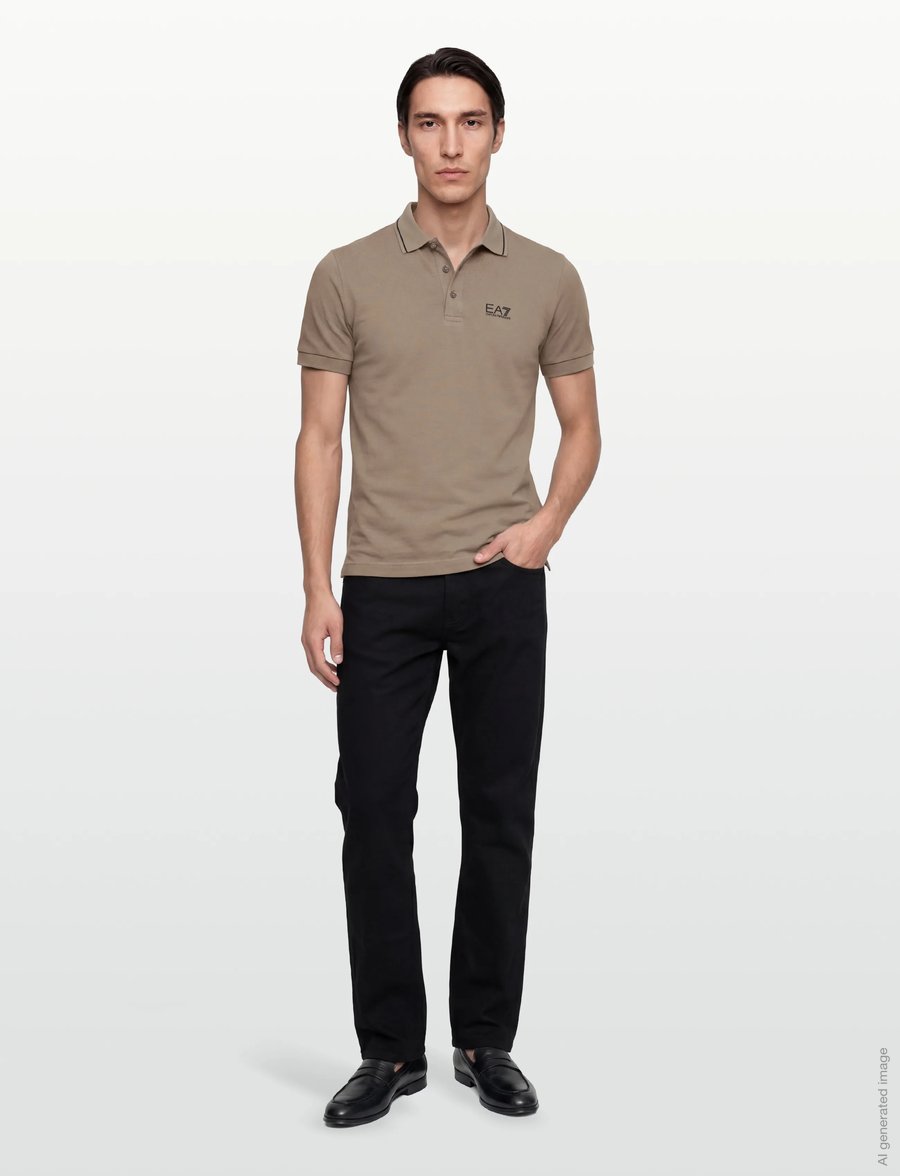 EA7 - POLO SHIRT - kortärmade pikéer - roasted cashew - 0