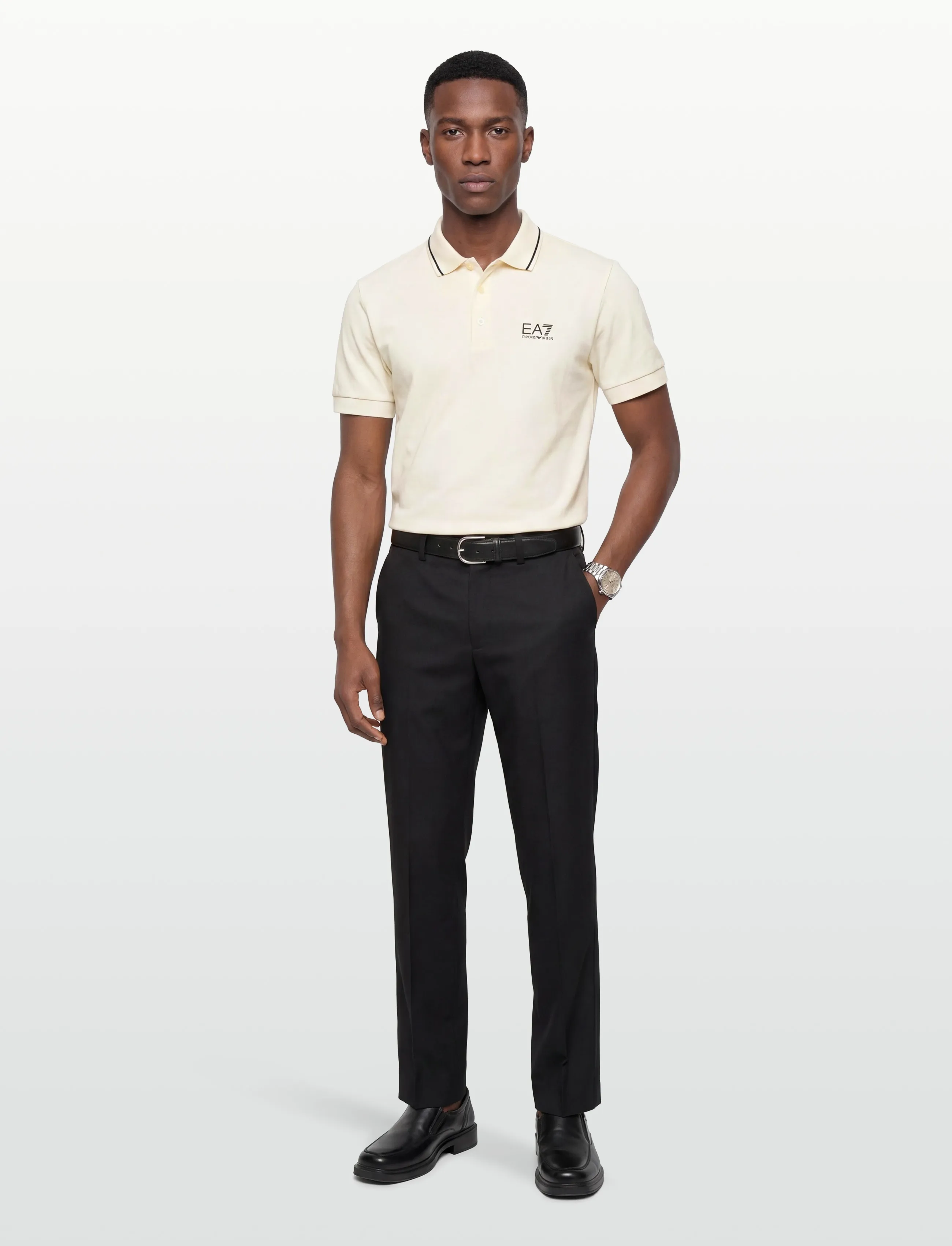 EA7 - POLO SHIRT - kortärmade pikéer - vanilla ice - 0