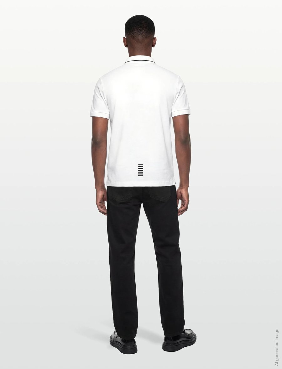 EA7 - POLO SHIRT - kortærmede poloer - white - 4