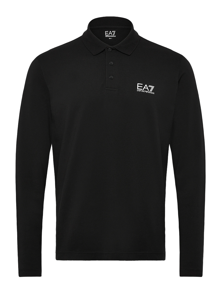 EA7 - POLO SHIRT - langärmelig - black - 0