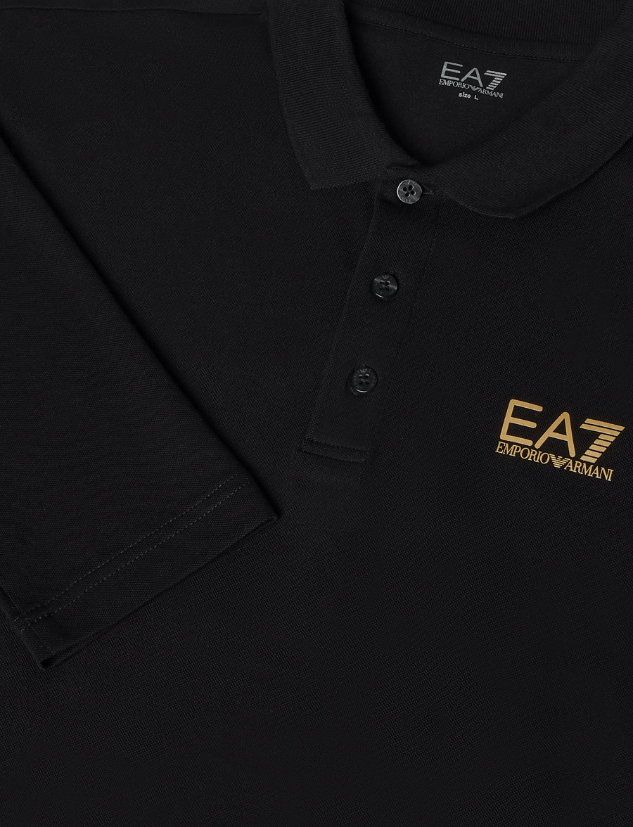 EA7 - POLO SHIRT - pikkade varrukatega polod - black/gold - 2