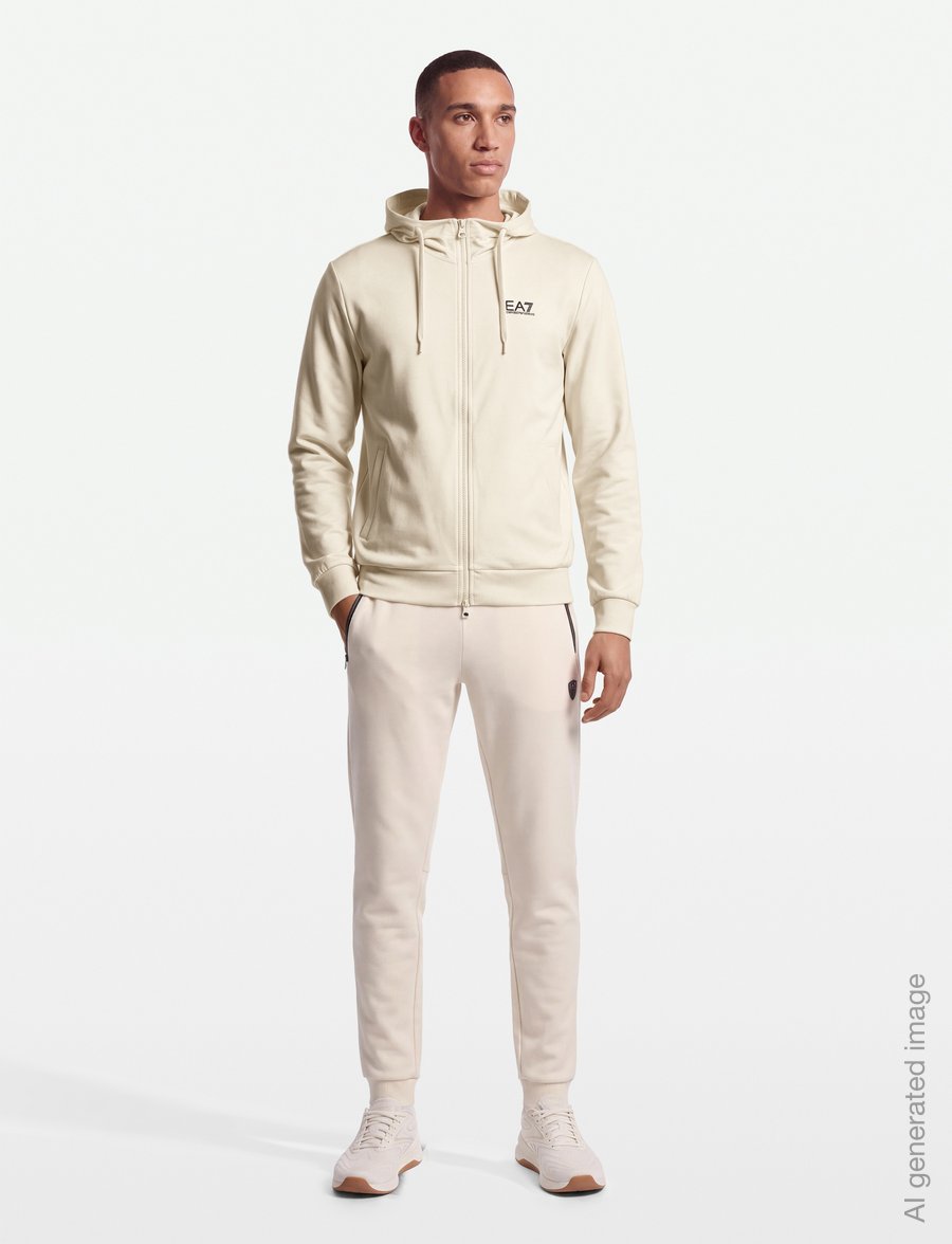 EA7 - SWEATSHIRT - hættetrøjer - vanilla ice - 0