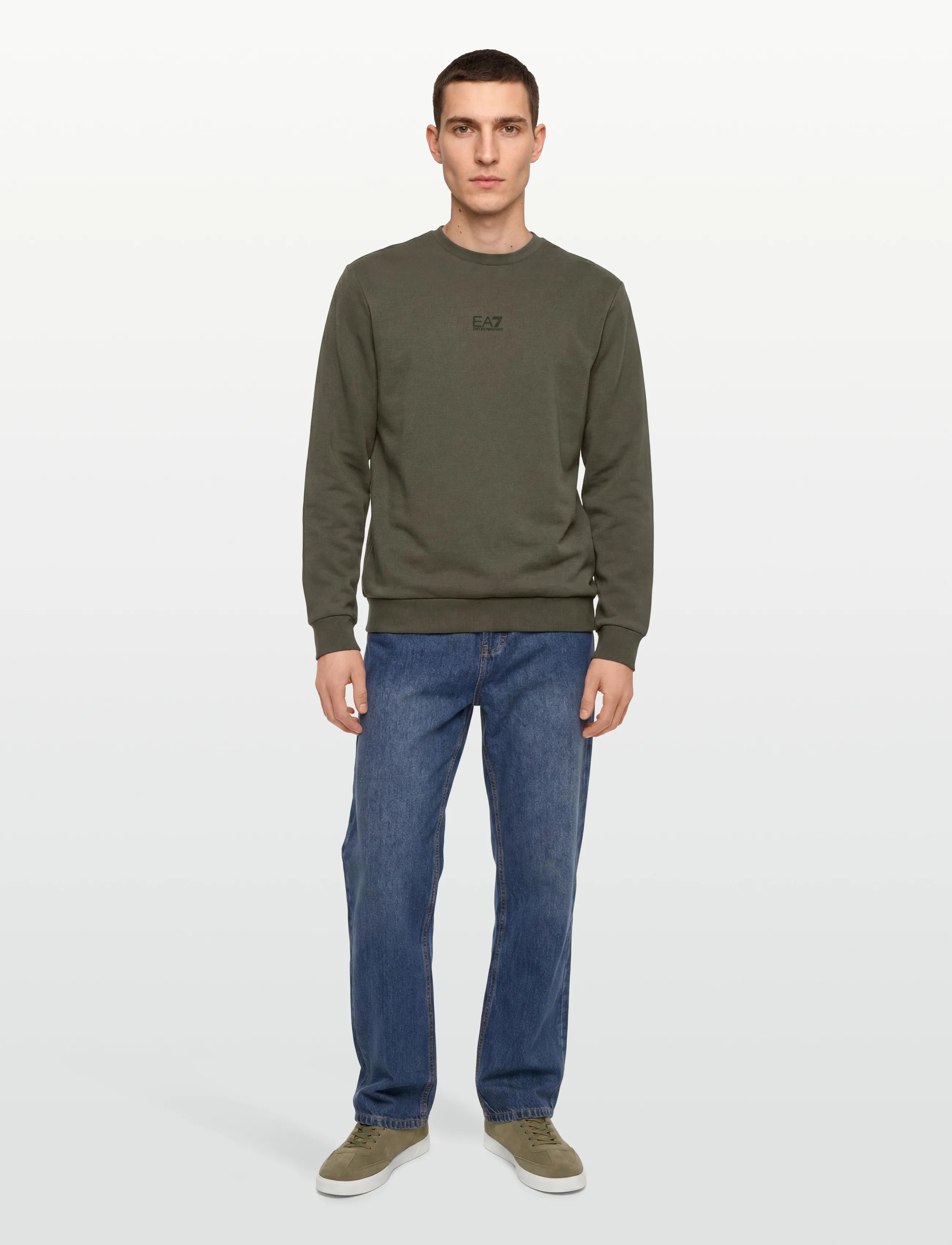 EA7 Sweatshirt, S, Sweatshirts & Hoodies, Khakigrün - Sweatshirts, Männerswear