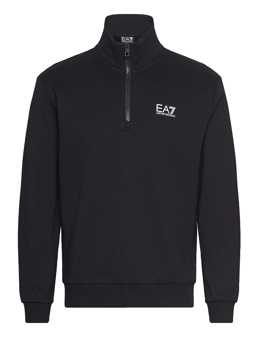 EA7 - SWEATSHIRT - half zip jumpers - black - 0
